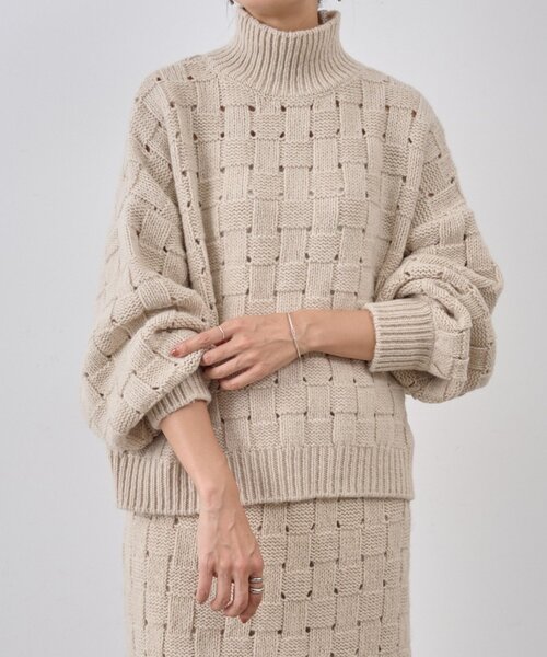 BEARDSLEY(ビアズリー)の「バスケットニットプルオーバー(ニット/セーター・レディース・ベージュ・FREE)」の12枚目の写真