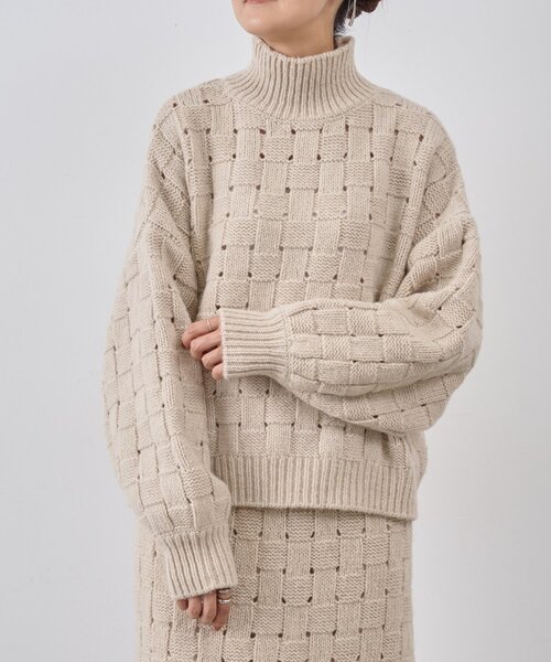 BEARDSLEY(ビアズリー)の「バスケットニットプルオーバー(ニット/セーター・レディース・ベージュ・FREE)」の14枚目の写真