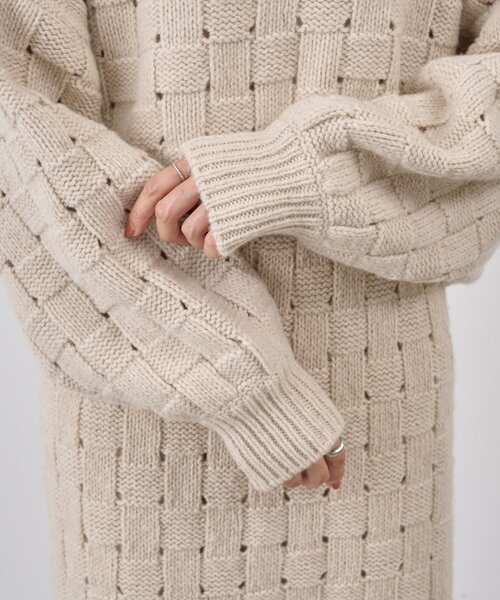 BEARDSLEY(ビアズリー)の「バスケットニットプルオーバー(ニット/セーター・レディース・ベージュ・FREE)」の13枚目の写真