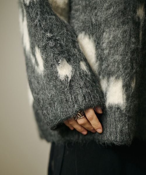 LAULEN(ローレン)の「nuance pattern shaggy knit pullover /ニュアンス柄シャギーニットプルオーバー(ニット/セーター・レディース・ベージュ/ダークグレー・FREE)」の19枚目の写真
