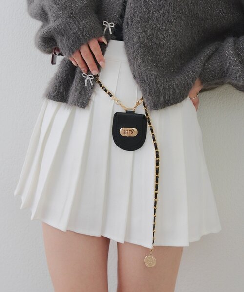 チャーム付プリーツミニスカート（スカート）｜continuer de NICE