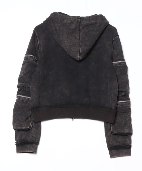 .KOM(ドットコム)の「A'GEM/9 × .kom 『.KOM/ドットケーオーエム』 Vintage Wash Zip-Up Hoodie/ヴィンテージウォッシュ ジップアップパーカー(パーカー・レディース・ブラック・FREE)」の13枚目の写真
