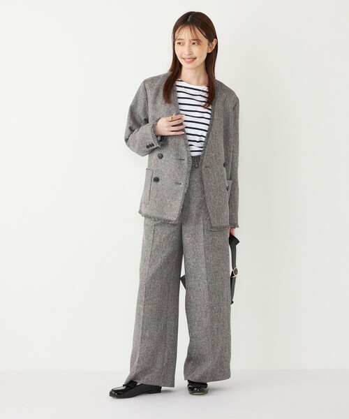 SHIPS Colors:フリンジ ヘリンボーン ジャケット（テーラード