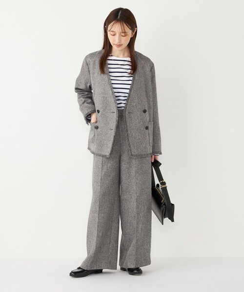 SHIPS Colors:フリンジ ヘリンボーン ジャケット（テーラード