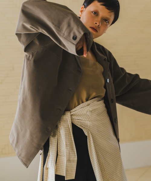 lit(リット)の「Suede Touch Middle Jacket(その他アウター・レディース・ブラウン/グレイッシュベージュ・FREE)」の16枚目の写真