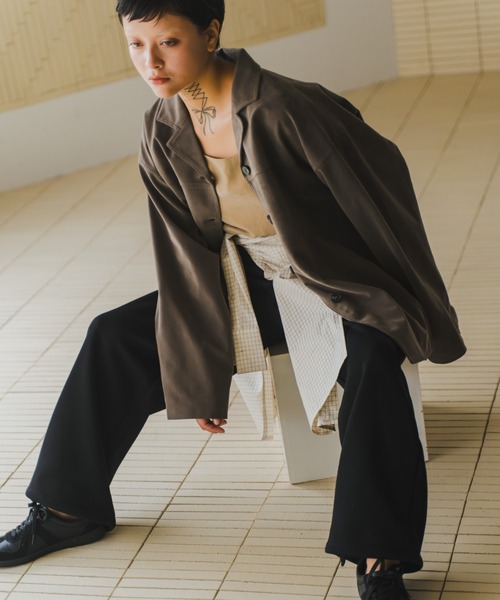 lit(リット)の「Suede Touch Middle Jacket(その他アウター・レディース・ブラウン/グレイッシュベージュ・FREE)」の21枚目の写真