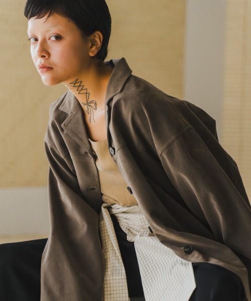 lit(リット)の「Suede Touch Middle Jacket(その他アウター・レディース・ブラウン/グレイッシュベージュ・FREE)」の20枚目の写真