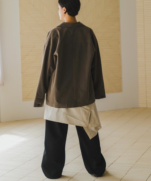 lit(リット)の「Suede Touch Middle Jacket(その他アウター・レディース・ブラウン/グレイッシュベージュ・FREE)」の18枚目の写真
