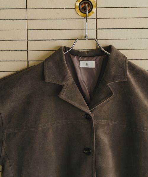 lit(リット)の「Suede Touch Middle Jacket(その他アウター・レディース・ブラウン/グレイッシュベージュ・FREE)」の13枚目の写真