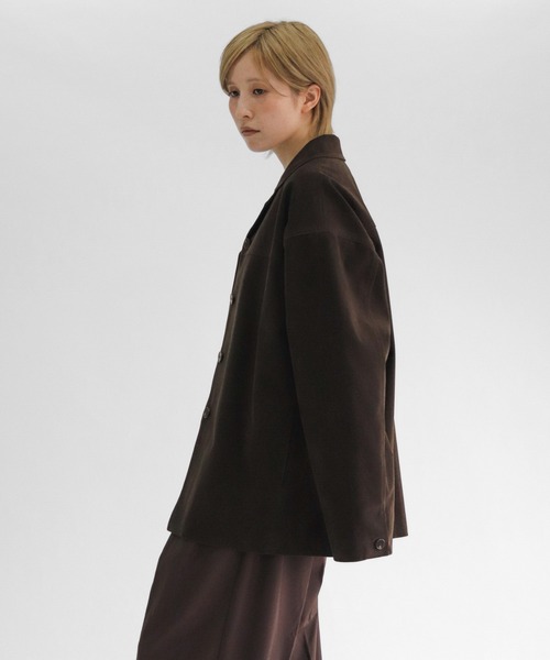 lit(リット)の「Suede Touch Middle Jacket(その他アウター・レディース・ブラウン/グレイッシュベージュ・FREE)」の9枚目の写真