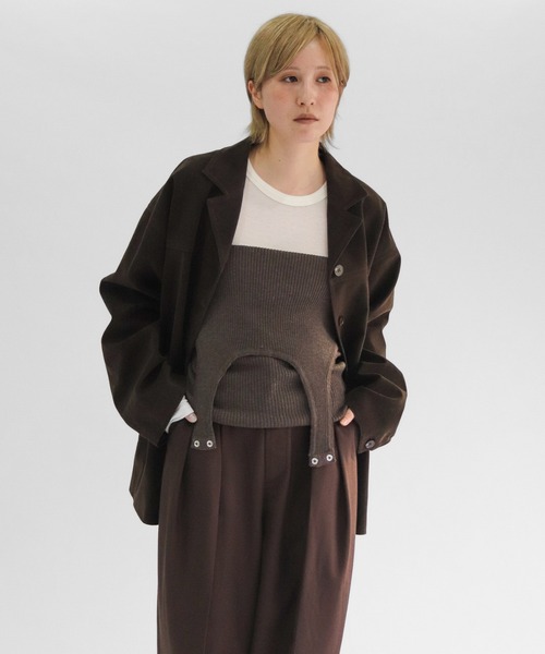 lit(リット)の「Suede Touch Middle Jacket(その他アウター・レディース・ブラウン/グレイッシュベージュ・FREE)」の11枚目の写真