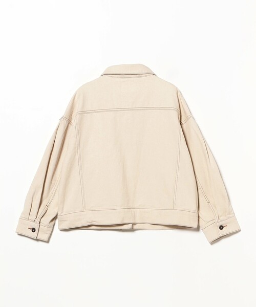 BEAMS HEART（ビームスハート）の「タック スリーブ オーバー デニム ジャケット（デニムジャケット・レディース・ナチュラル/ネイビー・MEDIUM/SMALL）」の13枚目の写真
