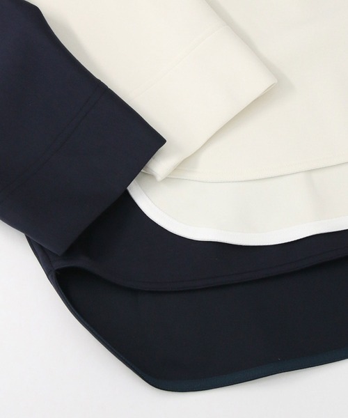 Acuta（アクータ）の「ダンボールスクエアネックカットソー（Tシャツ/カットソー・レディース・アイボリー/ネイビー・FREE）」の6枚目の写真