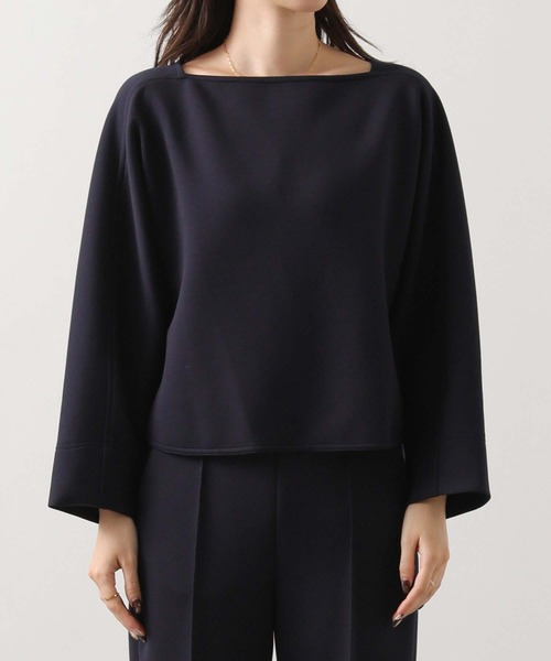 Acuta（アクータ）の「ダンボールスクエアネックカットソー（Tシャツ/カットソー・レディース・アイボリー/ネイビー・FREE）」の4枚目の写真