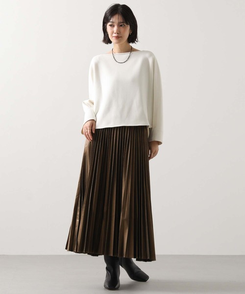 Acuta（アクータ）の「ダンボールスクエアネックカットソー（Tシャツ/カットソー・レディース・アイボリー/ネイビー・FREE）」の11枚目の写真