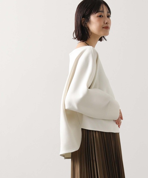 Acuta（アクータ）の「ダンボールスクエアネックカットソー（Tシャツ/カットソー・レディース・アイボリー/ネイビー・FREE）」の13枚目の写真