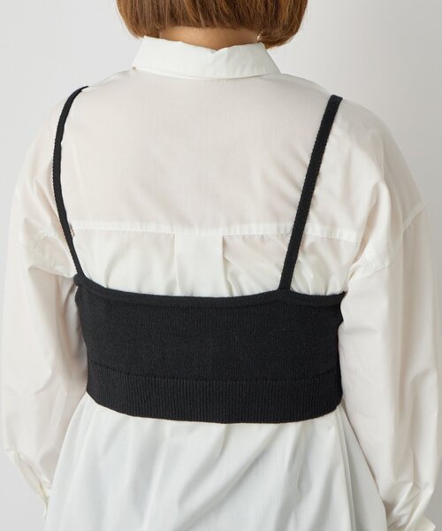 un dix cors（アンディコール）の「ニットビスチェsetハイカウントシャツ（シャツ/ブラウス・レディース・オフホワイト/サックスブルー・FREE）」の13枚目の写真