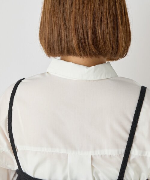 un dix cors（アンディコール）の「ニットビスチェsetハイカウントシャツ（シャツ/ブラウス・レディース・オフホワイト/サックスブルー・FREE）」の14枚目の写真