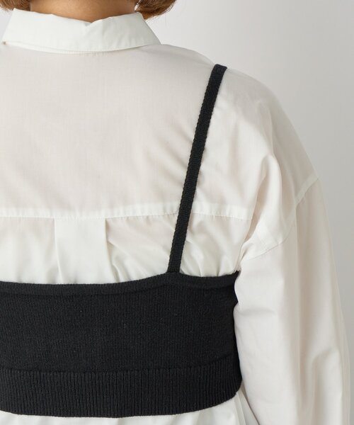 un dix cors（アンディコール）の「ニットビスチェsetハイカウントシャツ（シャツ/ブラウス・レディース・オフホワイト/サックスブルー・FREE）」の15枚目の写真