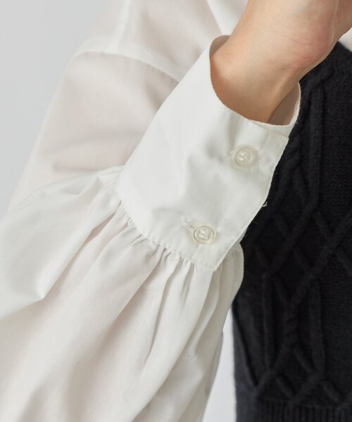 un dix cors（アンディコール）の「ニットビスチェsetハイカウントシャツ（シャツ/ブラウス・レディース・オフホワイト/サックスブルー・FREE）」の18枚目の写真