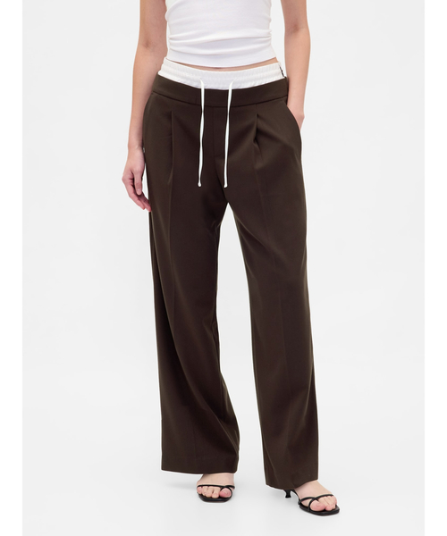 GAP(ギャップ)の「ミッドライズ ダブルウエストパンツ(その他パンツ・レディース・ブラック/ブラウン・XS/S/M/L/XXS)」の6枚目の写真