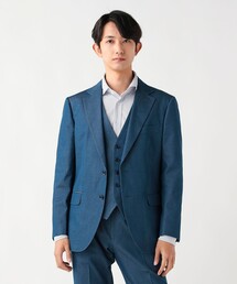 セール】メランジニット 2ボタンジャケット（セットアップ対応