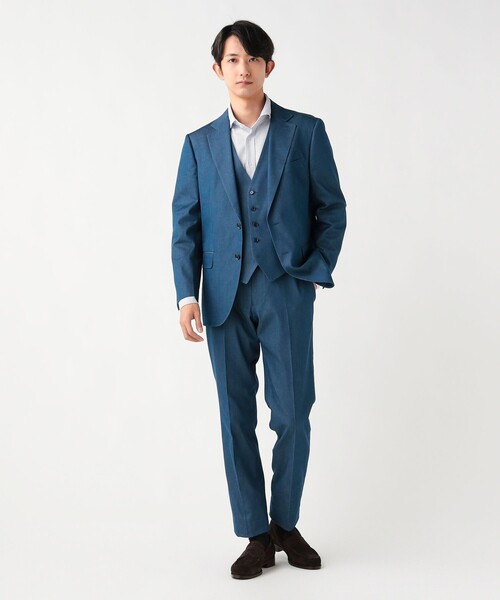 BEAMS HEART(ビームスハート)の「ストレッチデニム 2ボタン ジャケット(セットアップ対応)(テーラードジャケット・メンズ・ブルー系その他3/インディゴブルー・X-LARGE/SMALL/LARGE/MEDIUM)」の3枚目の写真