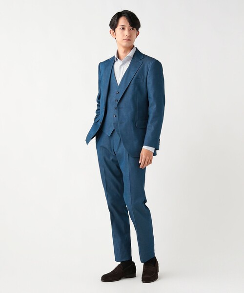 BEAMS HEART(ビームスハート)の「ストレッチデニム 2ボタン ジャケット(セットアップ対応)(テーラードジャケット・メンズ・ブルー系その他3/インディゴブルー・X-LARGE/SMALL/LARGE/MEDIUM)」の4枚目の写真