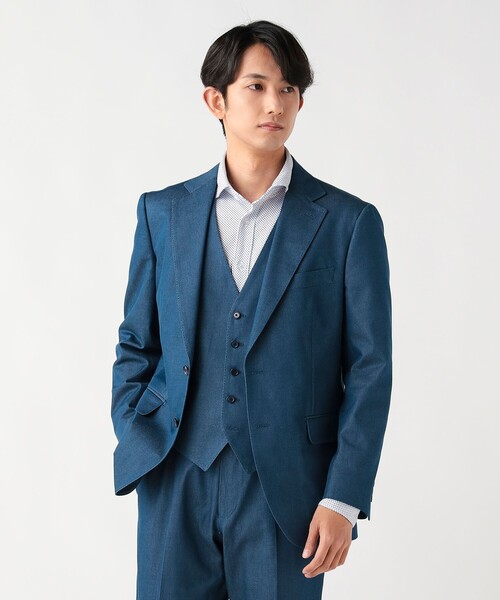 BEAMS HEART(ビームスハート)の「ストレッチデニム 2ボタン ジャケット(セットアップ対応)(テーラードジャケット・メンズ・ブルー系その他3/インディゴブルー・X-LARGE/SMALL/LARGE/MEDIUM)」の5枚目の写真