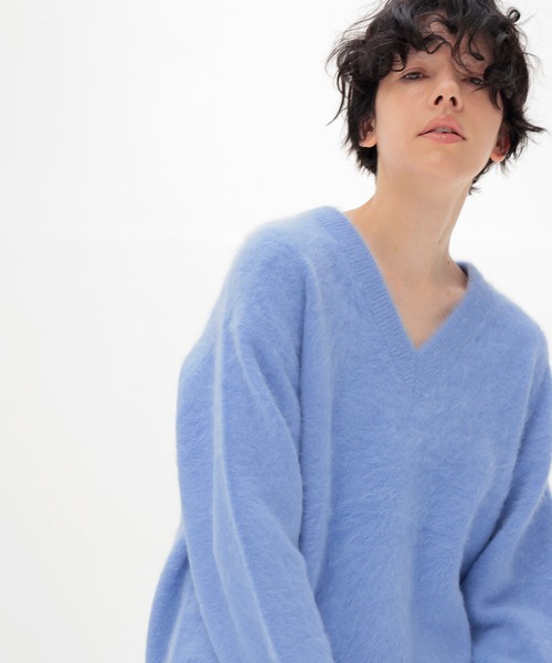 fox cashmere vneck pullover(フォックスカシミヤVネックプルオーバー