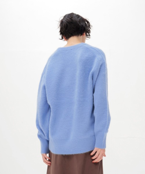 セール】fox cashmere vneck pullover(フォックスカシミヤVネックプル