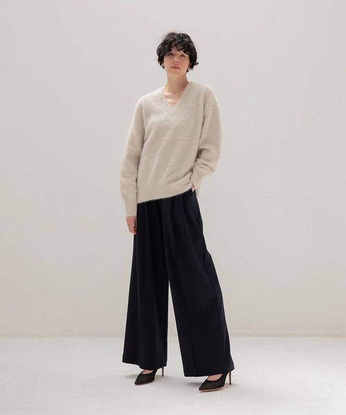 セール】fox cashmere vneck pullover(フォックスカシミヤVネックプル