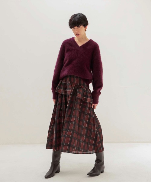 セール】fox cashmere vneck pullover(フォックスカシミヤVネックプル