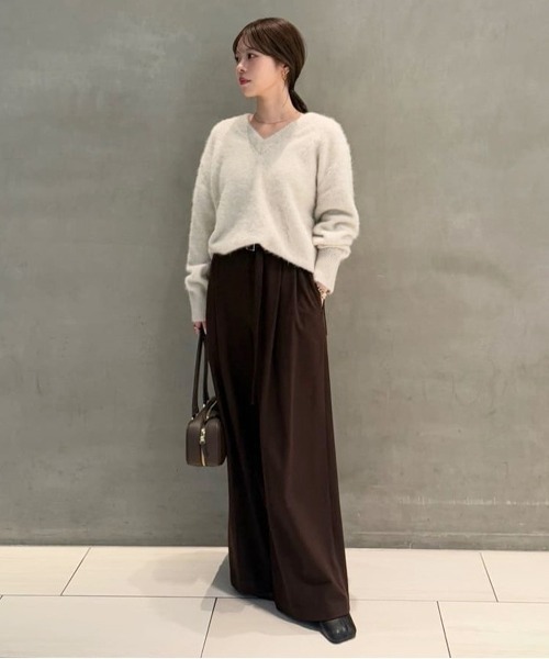 セール】fox cashmere vneck pullover(フォックスカシミヤVネックプル