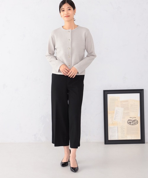 GALLORIA（ギャローリア）の「ジャケット風ニットカーディガン（カーディガン/ボレロ・レディース・ブラック/ライトグレー/オートミール・S/M/L/LL）」の8枚目の写真