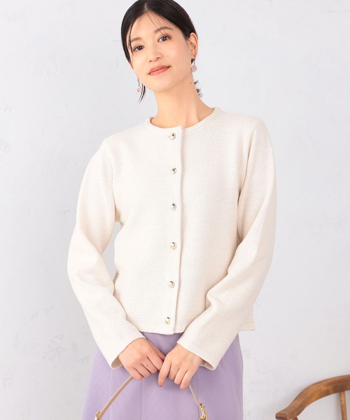 GALLORIA（ギャローリア）の「ジャケット風ニットカーディガン（カーディガン/ボレロ・レディース・ブラック/ライトグレー/オートミール・S/M/L/LL）」の13枚目の写真