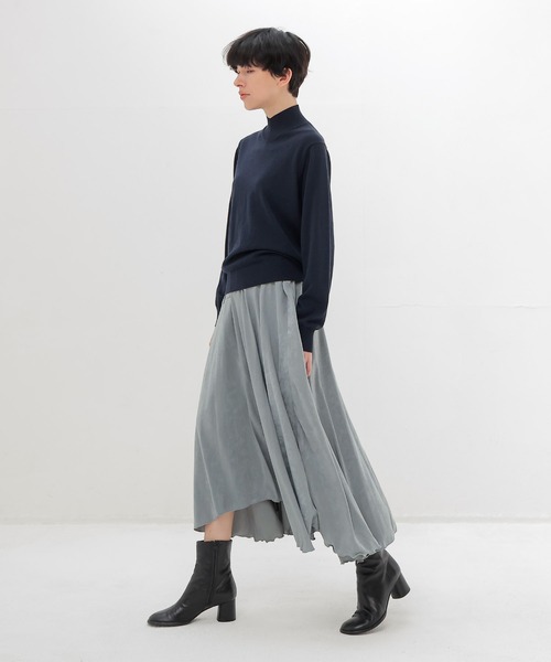 DRESSLAVE(ドレスレイブ)の「basolan wool V highneck pullover(バソランウールVハイネックプルオーバー)(ニット/セーター・レディース・ネイビー/イエロー・38)」の9枚目の写真