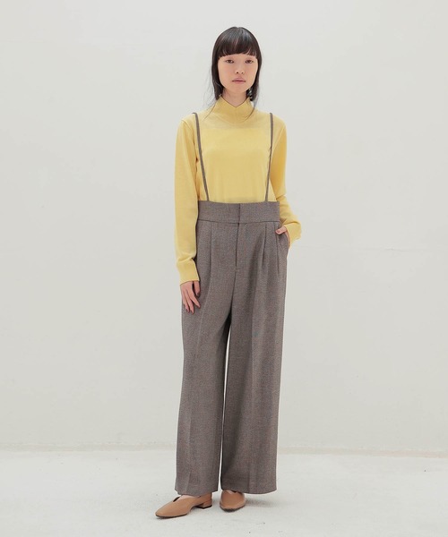 DRESSLAVE(ドレスレイブ)の「basolan wool V highneck pullover(バソランウールVハイネックプルオーバー)(ニット/セーター・レディース・ネイビー/イエロー・38)」の15枚目の写真