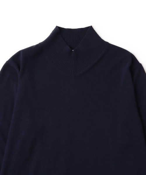 DRESSLAVE(ドレスレイブ)の「basolan wool V highneck pullover(バソランウールVハイネックプルオーバー)(ニット/セーター・レディース・ネイビー/イエロー・38)」の18枚目の写真