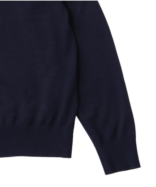 DRESSLAVE(ドレスレイブ)の「basolan wool V highneck pullover(バソランウールVハイネックプルオーバー)(ニット/セーター・レディース・ネイビー/イエロー・38)」の19枚目の写真