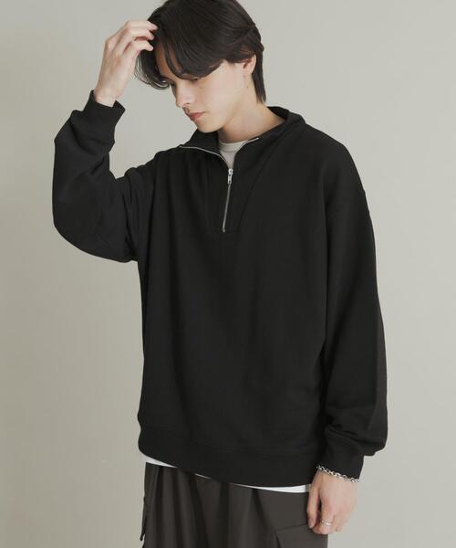 SENSE OF PLACE by URBAN RESEARCH(センスオブプレイスバイアーバンリサーチ)の「『一部WEB限定カラー』ハーフジップロングスリーブスウェット(スウェット・メンズ・ブラック/グレー/グリーン/ネイビー/ライトブルー・MEDIUM/LARGE)」の9枚目の写真