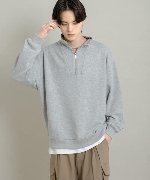 SENSE OF PLACE by URBAN RESEARCH(センスオブプレイスバイアーバンリサーチ)の「『一部WEB限定カラー』ハーフジップロングスリーブスウェット(スウェット・メンズ・ブラック/グレー/グリーン/ネイビー/ライトブルー・MEDIUM/LARGE)」の11枚目の写真