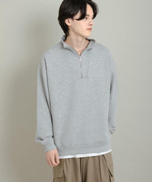 SENSE OF PLACE by URBAN RESEARCH(センスオブプレイスバイアーバンリサーチ)の「『一部WEB限定カラー』ハーフジップロングスリーブスウェット(スウェット・メンズ・ブラック/グレー/グリーン/ネイビー/ライトブルー・MEDIUM/LARGE)」の12枚目の写真