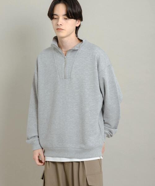 SENSE OF PLACE by URBAN RESEARCH(センスオブプレイスバイアーバンリサーチ)の「『一部WEB限定カラー』ハーフジップロングスリーブスウェット(スウェット・メンズ・ブラック/グレー/グリーン/ネイビー/ライトブルー・MEDIUM/LARGE)」の13枚目の写真