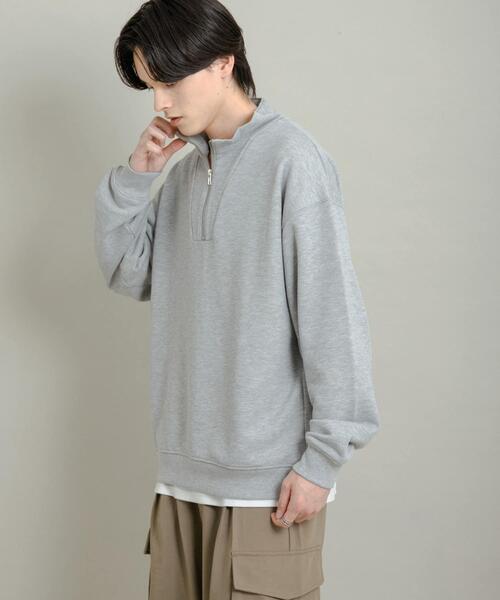 SENSE OF PLACE by URBAN RESEARCH(センスオブプレイスバイアーバンリサーチ)の「『一部WEB限定カラー』ハーフジップロングスリーブスウェット(スウェット・メンズ・ブラック/グレー/グリーン/ネイビー/ライトブルー・MEDIUM/LARGE)」の14枚目の写真