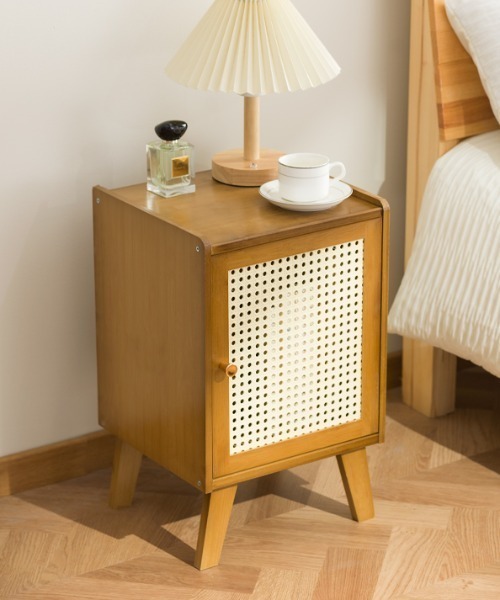 Made in I(メイドインアイ)の「ラタン調サイドキャビネット(家具・レディース・ベージュ/アイボリー・FREE)」の4枚目の写真