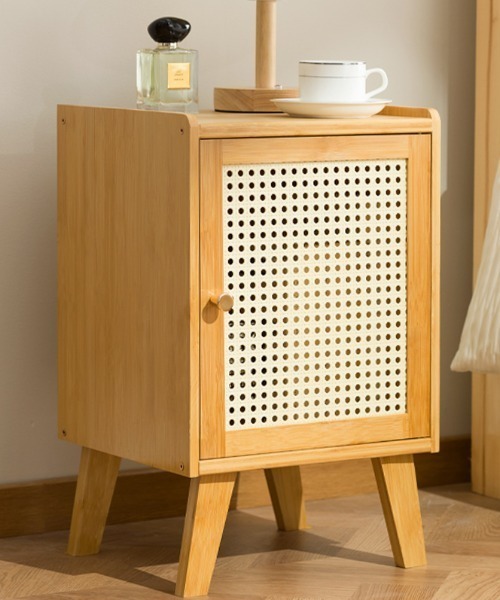 Made in I(メイドインアイ)の「ラタン調サイドキャビネット(家具・レディース・ベージュ/アイボリー・FREE)」の3枚目の写真