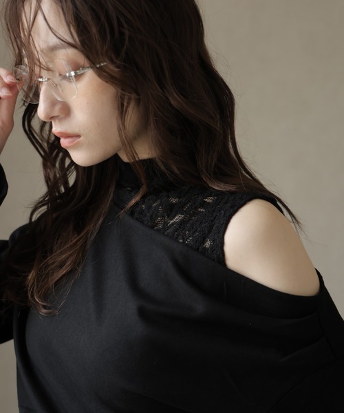 Ulysses（ユリシス）の「【3set】レースタンクレイヤードワンショルカットソー＆ワイドパンツ（セットアップ・レディース・ブラック/グレー・M/S）」の15枚目の写真