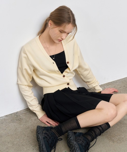 【GENERAL IDEA】ロゴ入りスタンダード長袖カーディガン / GNRL ESSENTIAL CARDIGAN(カーディガン/ボレロ)|GENERAL IDEA(ジェネラルアイデア)