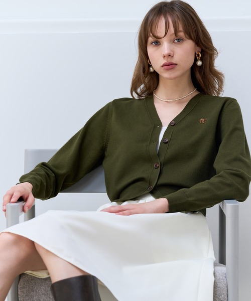 【GENERAL IDEA】ロゴ入りスタンダード長袖カーディガン / GNRL ESSENTIAL CARDIGAN(カーディガン/ボレロ)|GENERAL IDEA(ジェネラルアイデア)